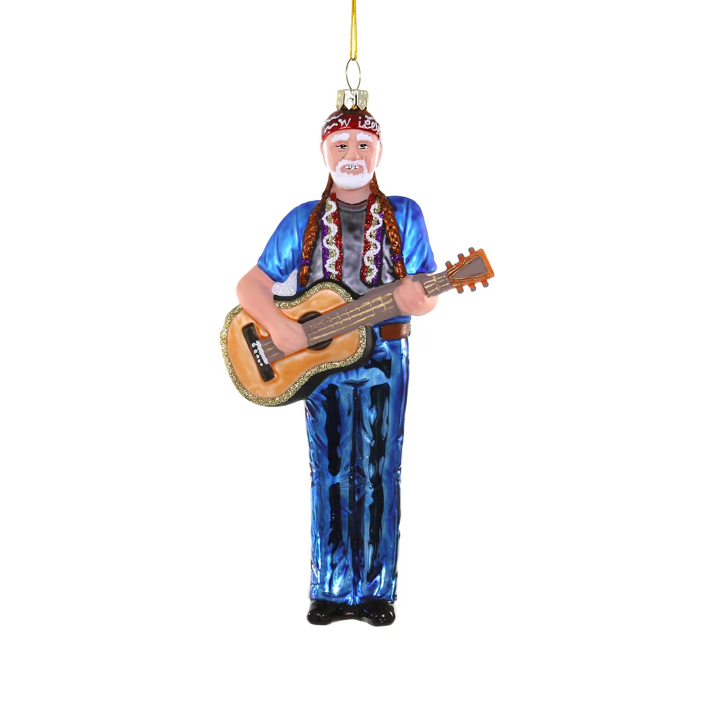 Willie Nelson With Guitar Ornament Cody Foster & Co Holiday - Ornaments