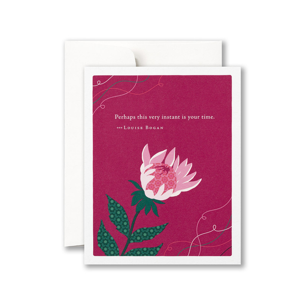 Perhaps This Very Instant Flower Birthday Card Compendium Cards - Birthday