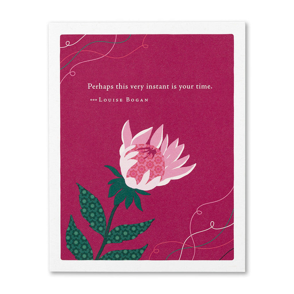 Perhaps This Very Instant Flower Birthday Card Compendium Cards - Birthday