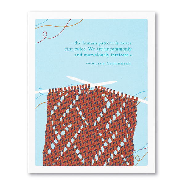The Human Pattern Is Never Cast Twice Birthday Card Compendium Cards - Birthday