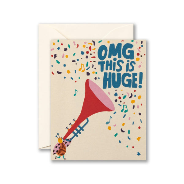 Omg This Is Huge Trumpet Congratulations Card Compendium Cards - Congratulations