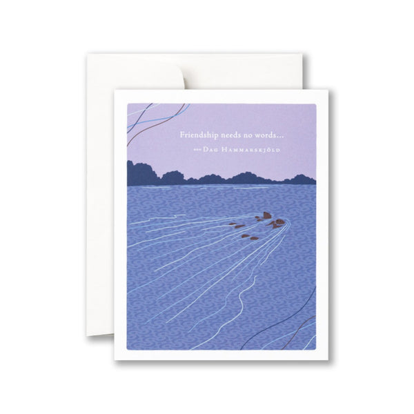 Friendship Needs No Words Friendship Card Compendium Cards - Friendship