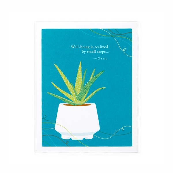 Wellbing is Realized in Small Steps Get Well Soon Card Compendium Cards - Get Well