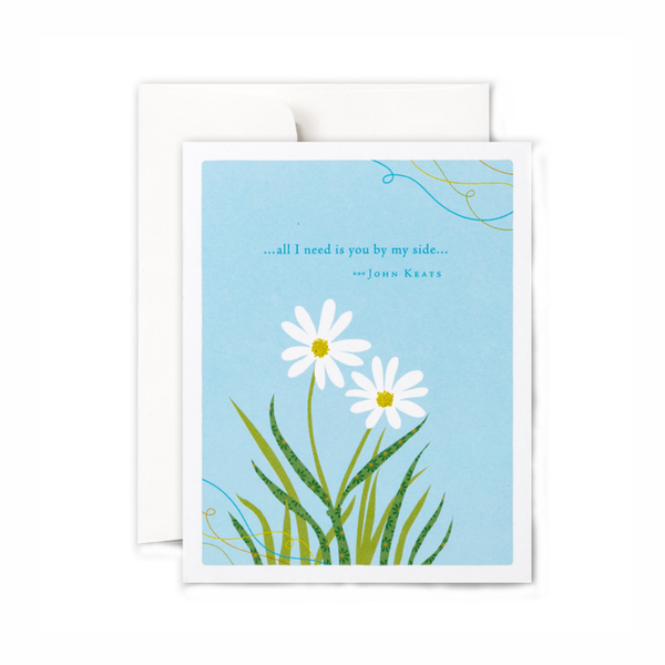 All I Need Is You Keats Quote Anniversary Card Compendium Cards - Love - Anniversary