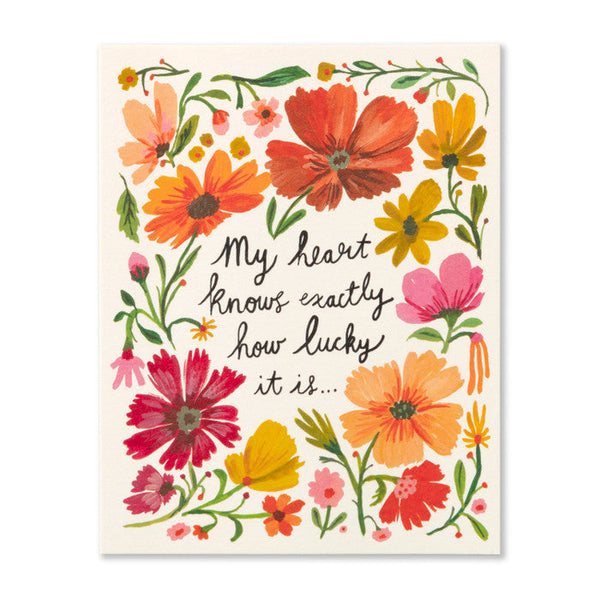 My Heart Knows Exactly How Lucky It Is Blank Love Card Compendium Cards - Love
