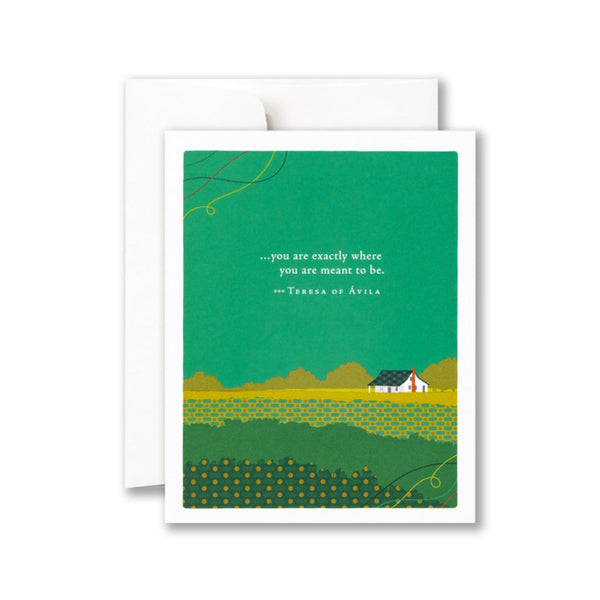 Exactly Where You Are Meant To Be New Home Card Compendium Cards - New Home