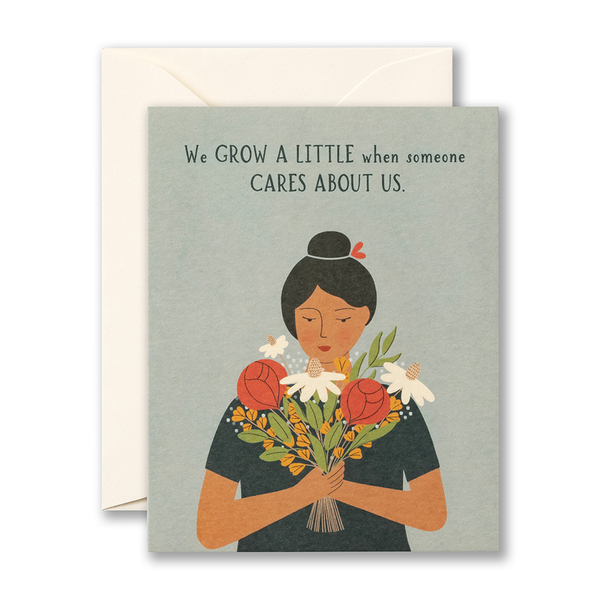 We Grow A Little When Someone Cares About Us Thank You Card Compendium Cards - Thank You