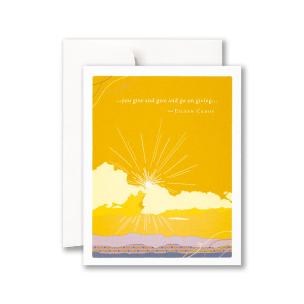 You Give And Give Sunshine Thank You Card Compendium Cards - Thank You