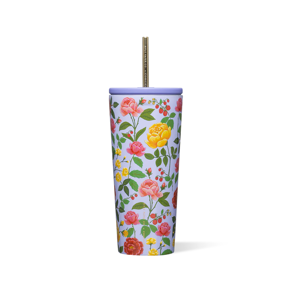 Rifle Roses Corkcicle Cold Cup Insulated Tumbler With Straw - 24oz Corkcicle Home - Mugs & Glasses - Reusable