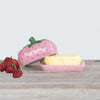 Hand-Painted Ceramic Strawberry Butter Dish Creative Co Op Home - Decorative Trays, Plates, & Bowls