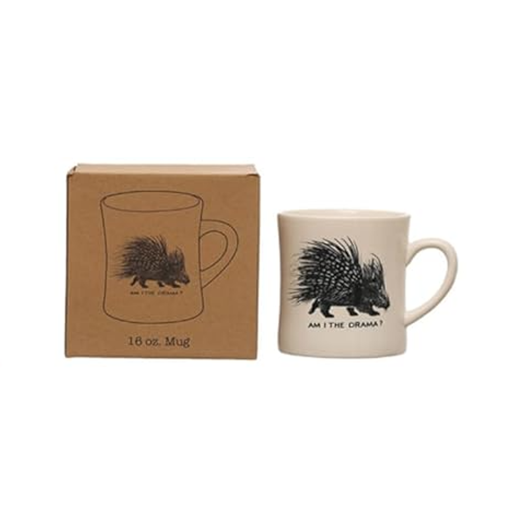 Porcupine Animal Sayings Mug Creative Co Op Home - Mugs & Glasses