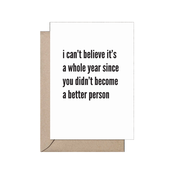 Whole Year Better Person Birthday Card Crimson And Clover Studio Cards - Birthday