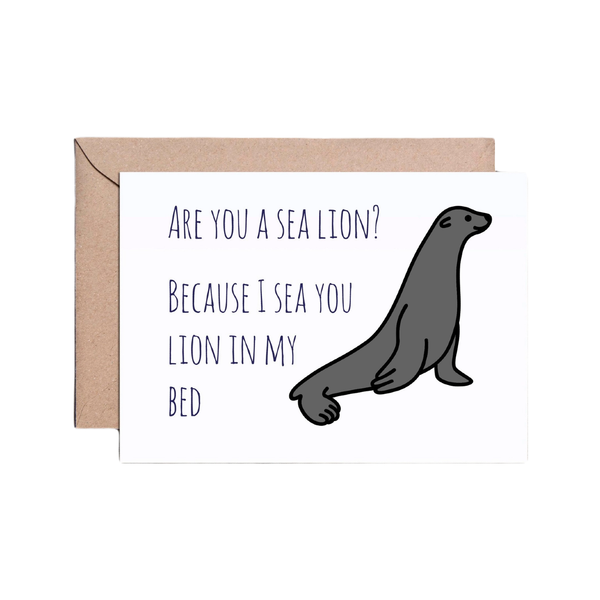 Sea Lion Love Card Crimson And Clover Studio Cards - Love