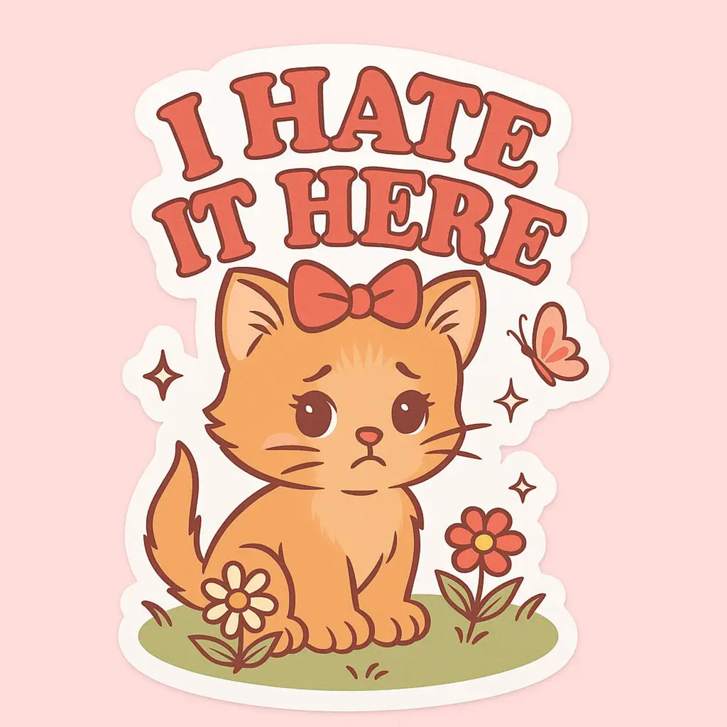 I Hate It Here Sticker Crimson & Clover Studio Impulse - Decorative Stickers