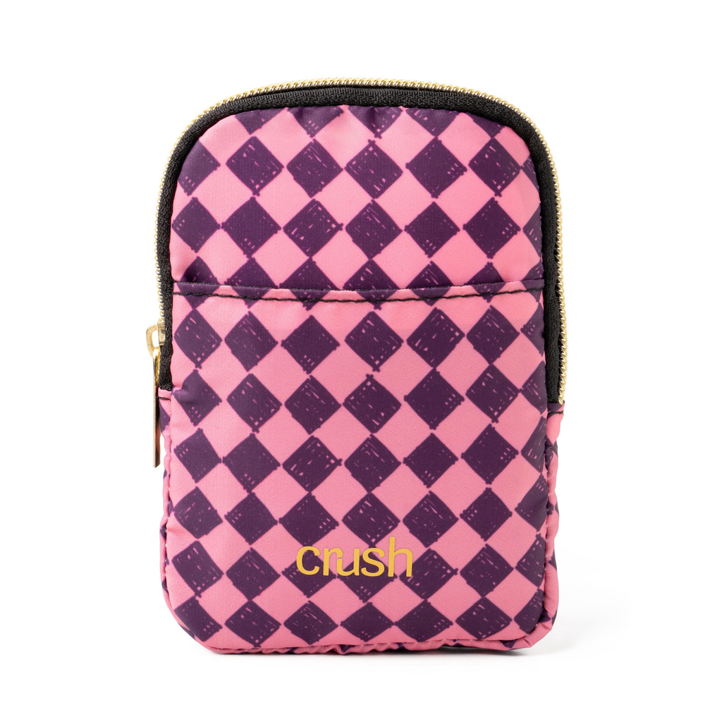 Checkered Please Hold Water Bottle Pouch Crush Apparel & Accessories - Bags - Pouches & Cases