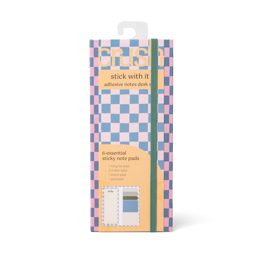 Stick With It Adhesive Notes Desk Set Crush Home - Office & School Supplies