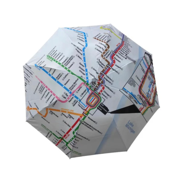 Chicago Transit Compact Umbrella CTA Gifts Apparel & Accessories - Umbrellas & Ponchos