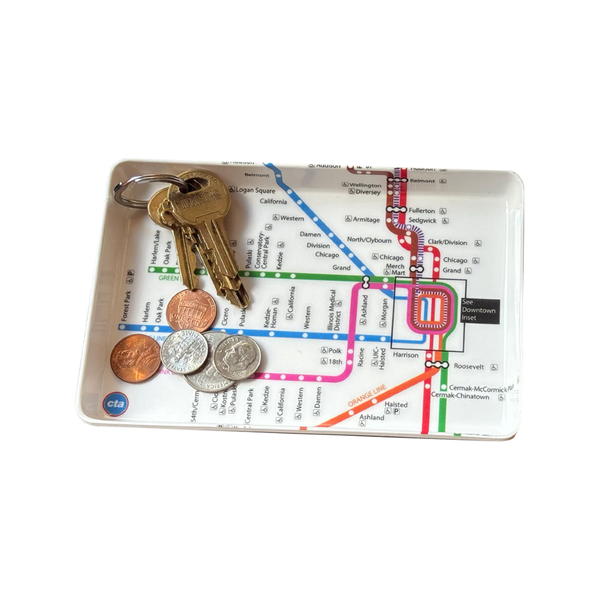 Chicago Transit Map Valet Tray CTA GIFTS Home - Decorative Trays, Plates, & Bowls