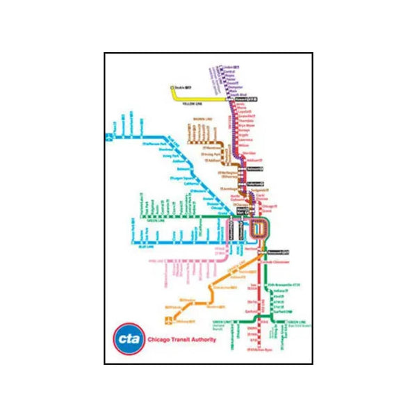 CTA Map Full Magnet CTA Gifts Home - Magnets