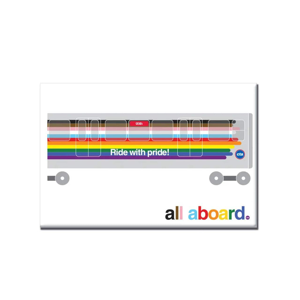 Pride CTA Train Magnet CTA Gifts Home - Magnets