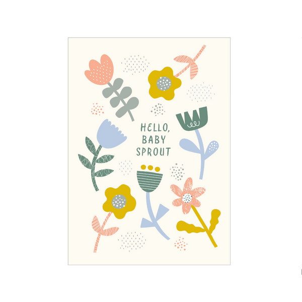 DES CARD BABY HELLO BABY SPROUT Design Design Cards - Baby
