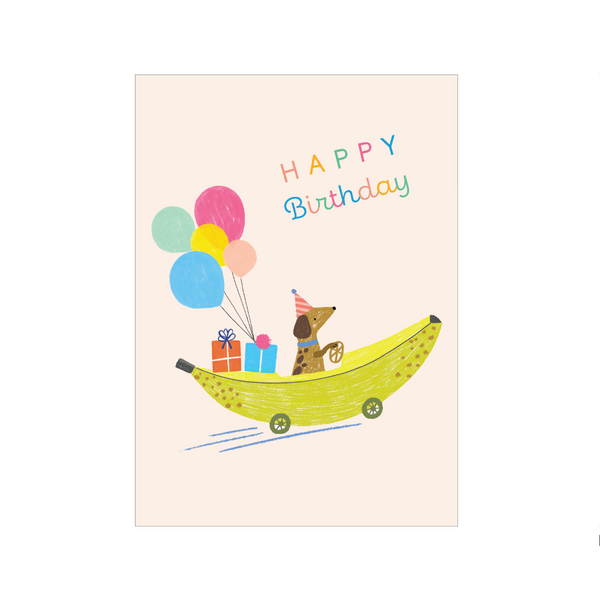 DES CARD BIRTHDAY BANANA DOG Design Design Cards - Birthday