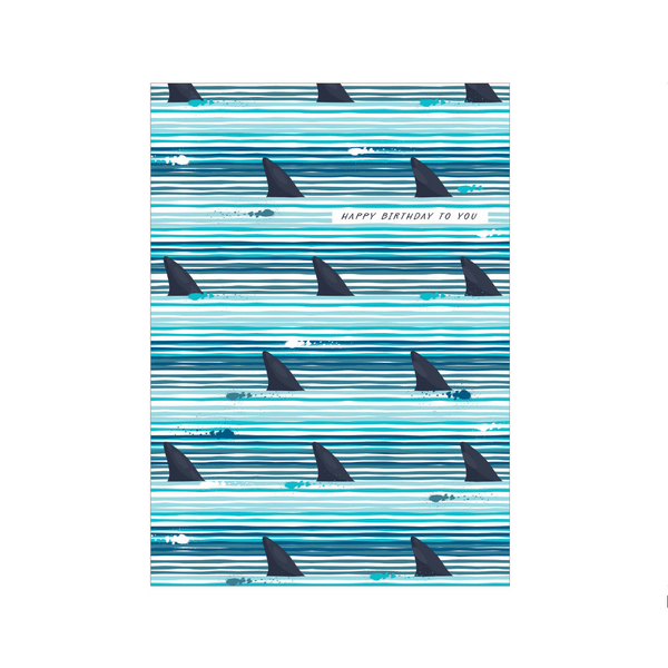 DES CARD BIRTHDAY SHARK FIN Design Design Cards - Birthday