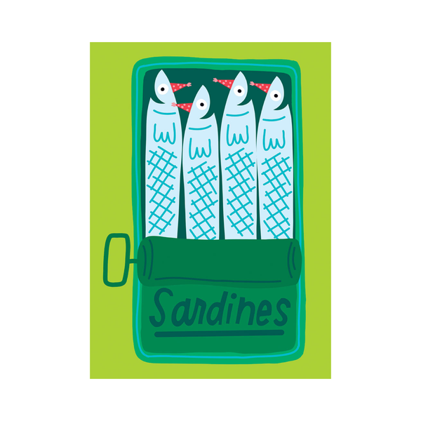 Sardines Packed Fun Birthday Card Design Design Cards - Birthday