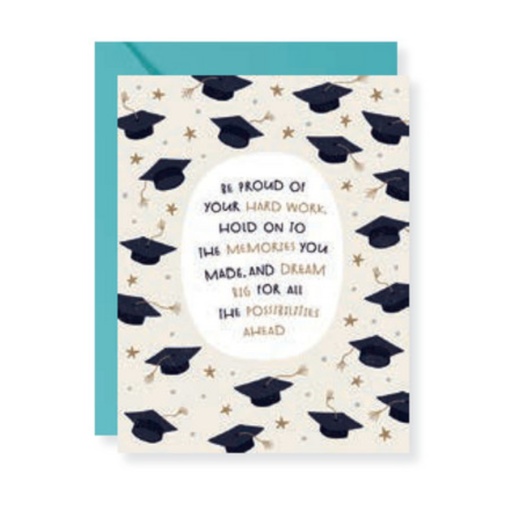 Hard Work and Hats Off Greeting Card Design Design Cards - Graduation