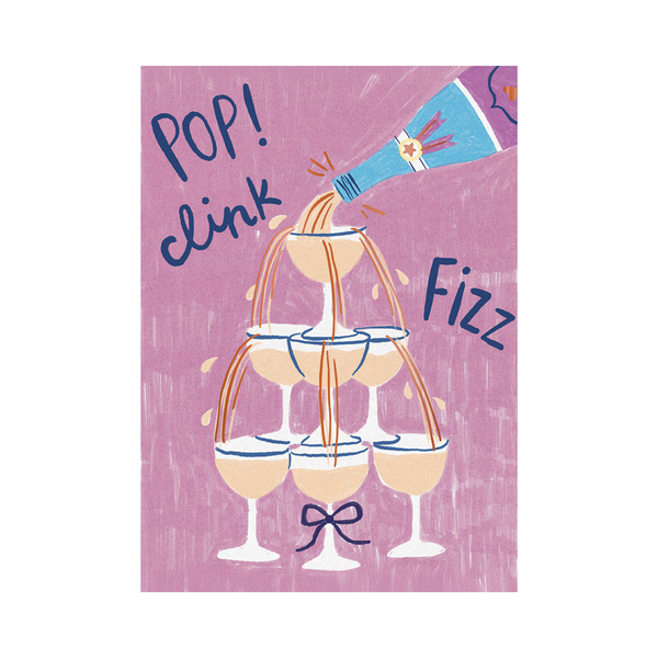 Pop Clink Fizz Greeting Card Design Design Cards - Love - Wedding