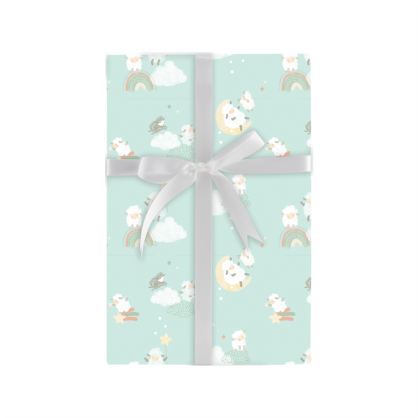 Counting Sheep Baby Gift Wrap Roll Design Design Gift Wrap & Packaging
