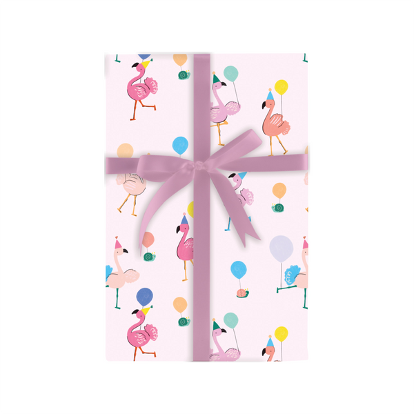 FLAMINGO Bust A Move Animal and Flamingo Gift Wrap Rolls Design Design Gift Wrap & Packaging