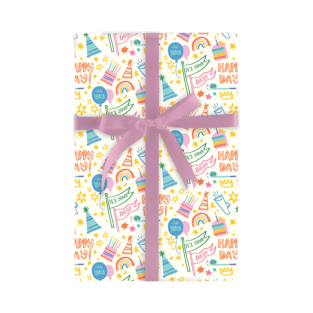 Happy Day Doodles Gift Wrap Roll Design Design Gift Wrap & Packaging - Gift Wrap