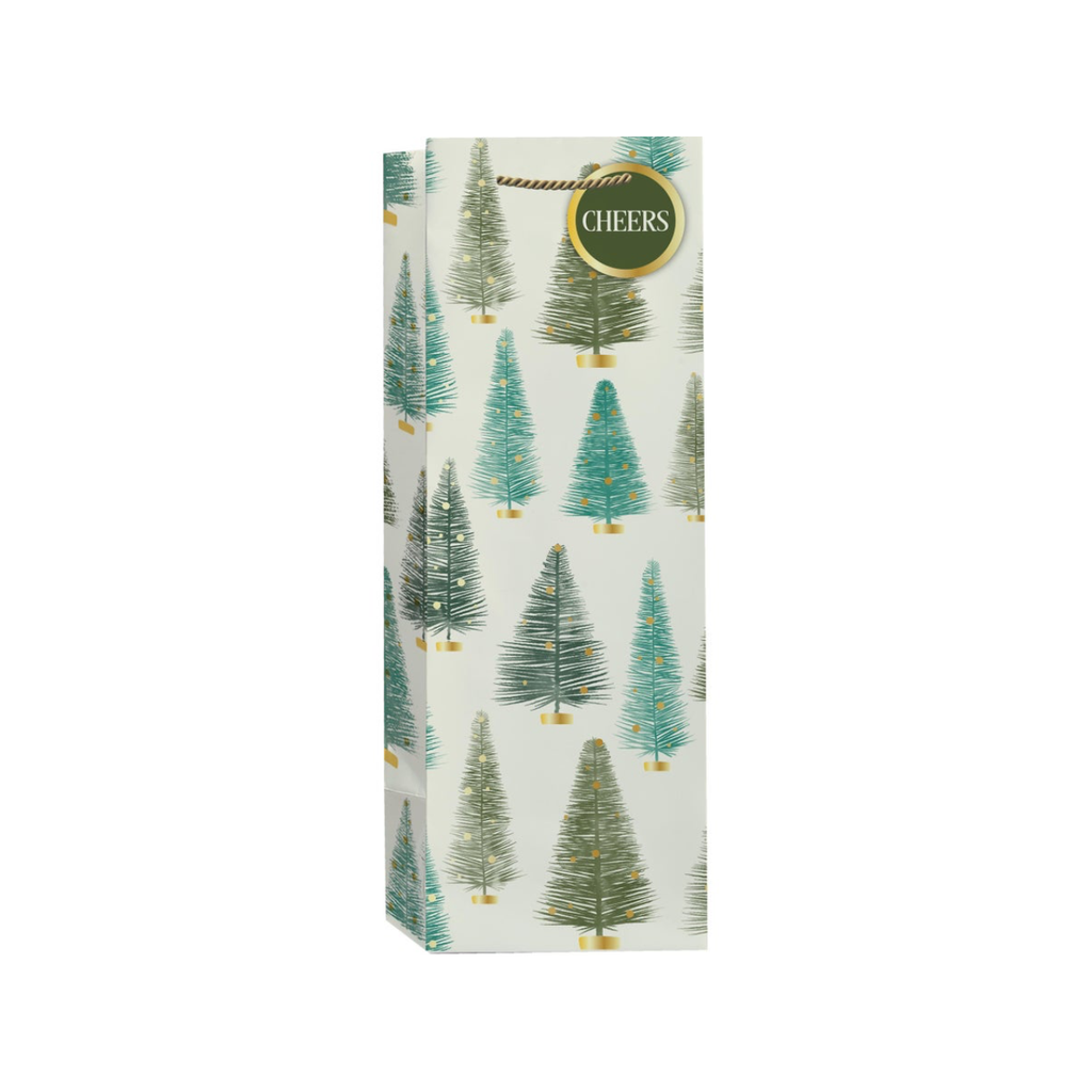 BOTTLE Brush Trees Holiday Gift Bags Design Design Gift Wrap & Packaging - Holiday - Christmas - Gift Bags