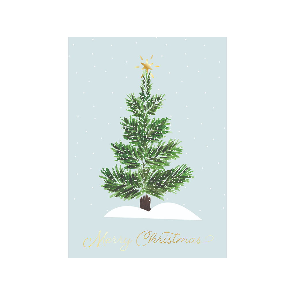 Green Tree Christmas Card - Boxed Set Design Design Holiday Cards - Boxed Cards - Holiday - Christmas