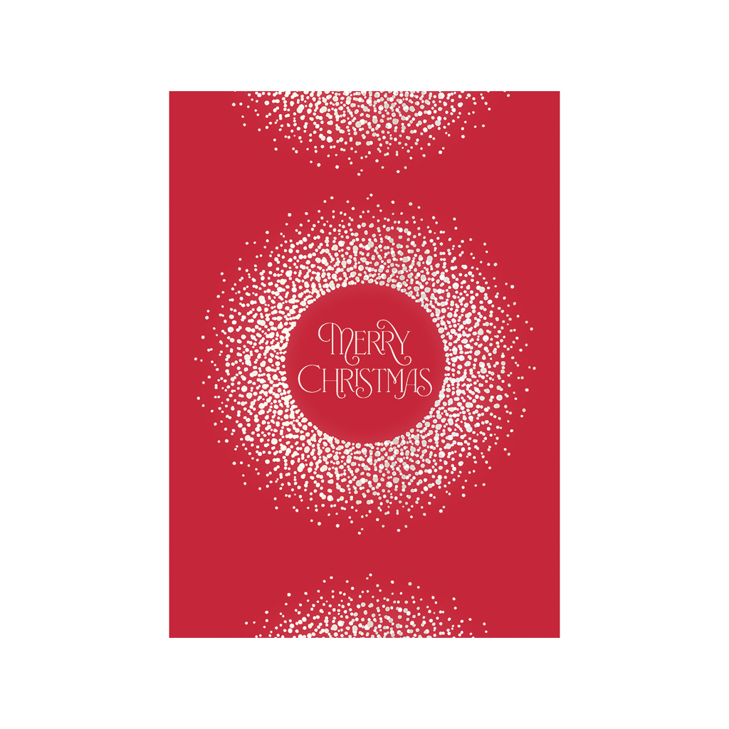 Merry Christmas Snow Burst Christmas Card Design Design Holiday Cards - Holiday - Christmas