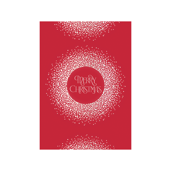 Merry Christmas Snow Burst Christmas Card Design Design Holiday Cards - Holiday - Christmas