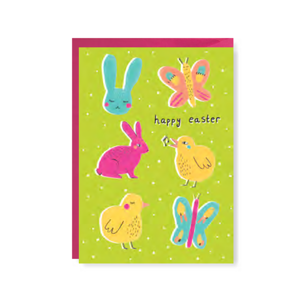 Colorful Easter Friends Easter Card Design Design Holiday Cards - Holiday - Easter