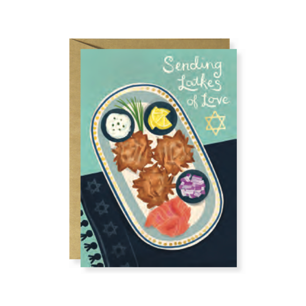 Latkes Of Love Hanukkah Card Design Design Holiday Cards - Holiday - Hanukkah