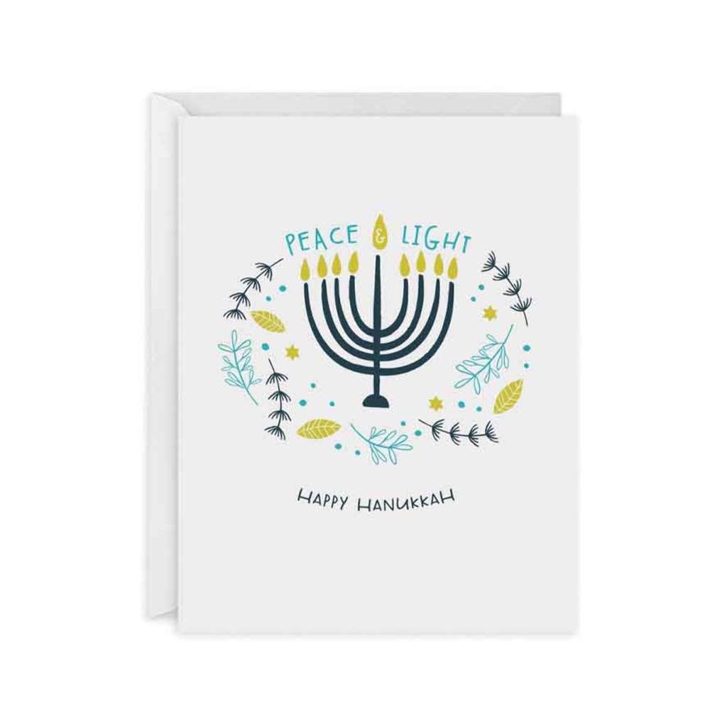 Peace and Light Hanukkah Greeting Card Design Design Holiday Cards - Holiday - Hanukkah