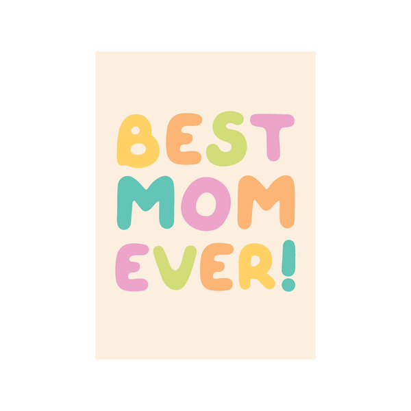 Best Mom Ever Bubble Mother's Day Card Design Design Holiday Cards - Holiday - Mother's Day