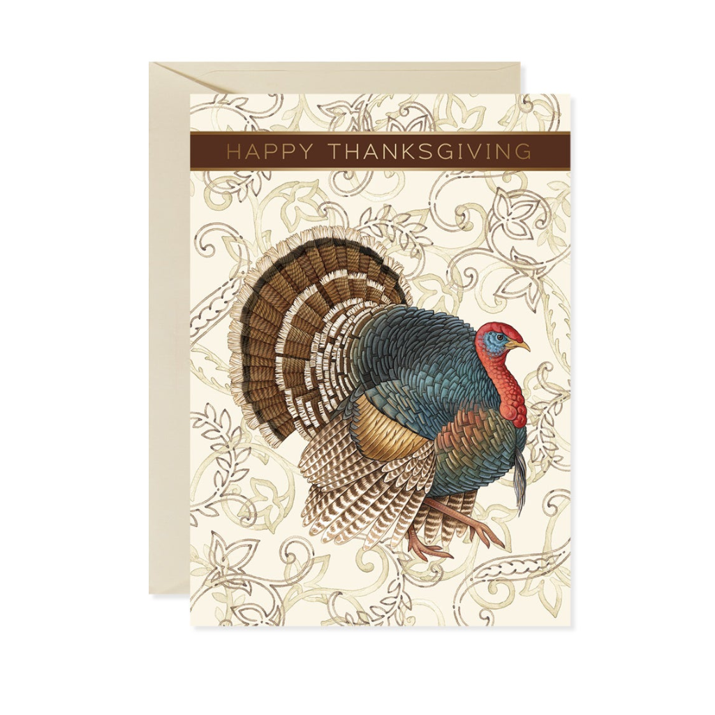 Filigree Turkey Thanksgiving Card Design Design Holiday Cards - Holiday - Thanksgiving