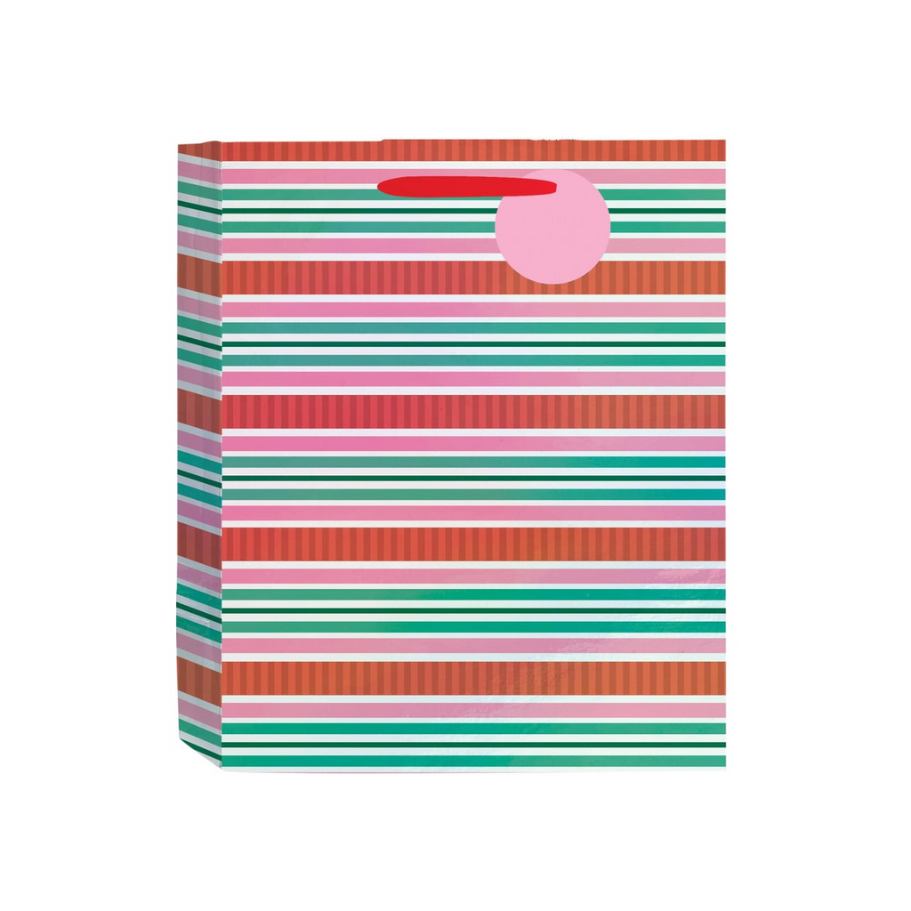 DDH GIFT BAG MEDIUM BRIGHT STRIPES Design Design Holiday Gift Wrap & Packaging - Holiday - Christmas - Gift Bags