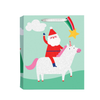 LARGE Rainbow Santa Lights Snowflake Holiday Gift Bags Design Design Holiday Gift Wrap & Packaging - Holiday - Christmas - Gift Bags