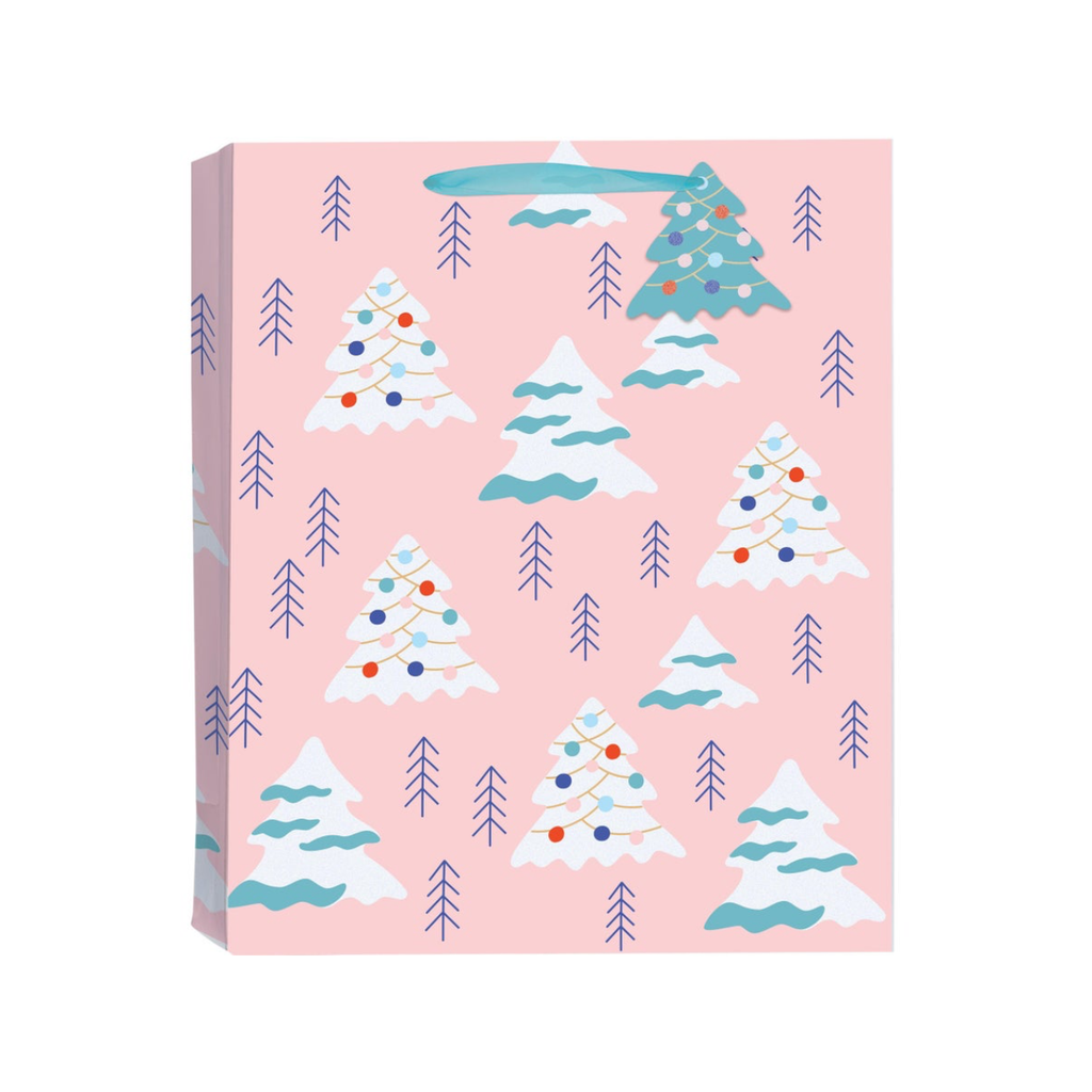 LARGE Snowy Trees Holiday Gift Bags Design Design Holiday Gift Wrap & Packaging - Holiday - Christmas - Gift Bags