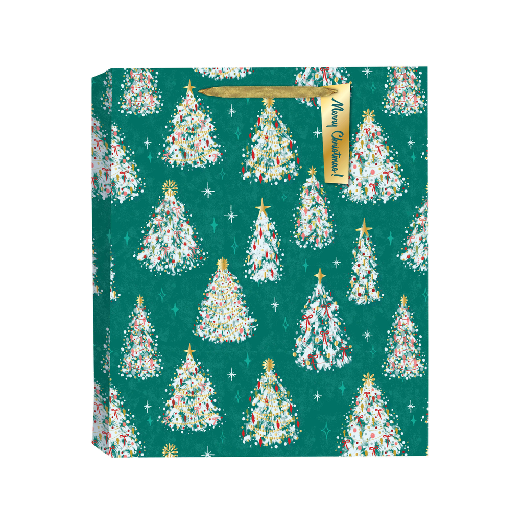 Large Vintage Tree Gift Bag - Medium Design Design Holiday Gift Wrap & Packaging - Holiday - Christmas - Gift Bags