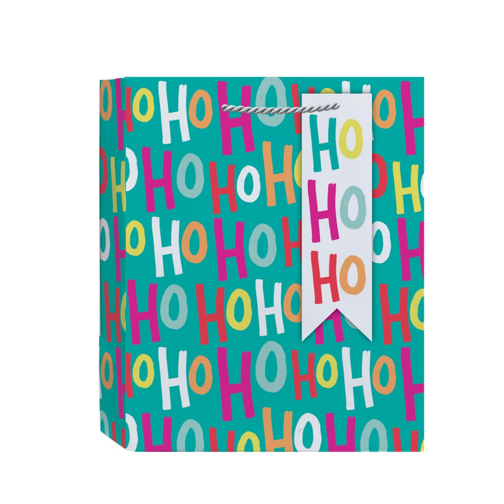 MEDIUM Bold Bright - Ho Ho Ho Holiday Gift Bags Design Design Holiday Gift Wrap & Packaging - Holiday - Christmas - Gift Bags