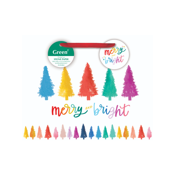 Medium Bright Holiday Merry Bright Gift Bags Design Design Holiday Gift Wrap & Packaging - Holiday - Christmas - Gift Bags