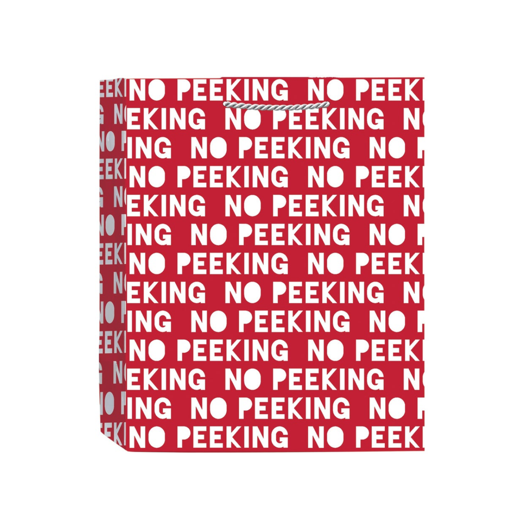 MEDIUM No Peeking - Ho Ho Ho From Santa Holiday Gift Bags Design Design Holiday Gift Wrap & Packaging - Holiday - Christmas - Gift Bags