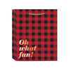 MEDIUM Oh What Fun Plaid Gift Bags Design Design Holiday Gift Wrap & Packaging - Holiday - Christmas - Gift Bags